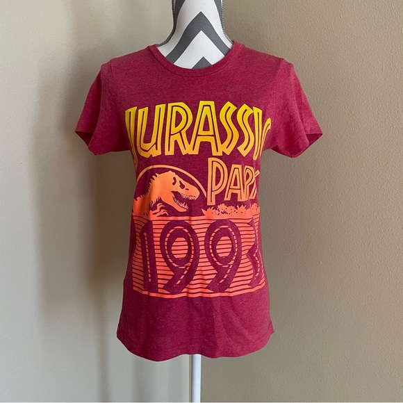 Tops - Jurassic Park Kids T-Shirt - Red - Size: Small / Medium